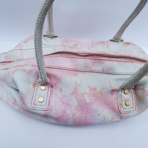 Celine leather purse hobo top handle handbag pink white orange yellow ivory nino - Picture 7 of 16